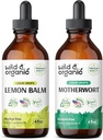 Wild & Organic Lemon Balm Tincture 4 fl oz & Motherwort Helinä 4 fl oz