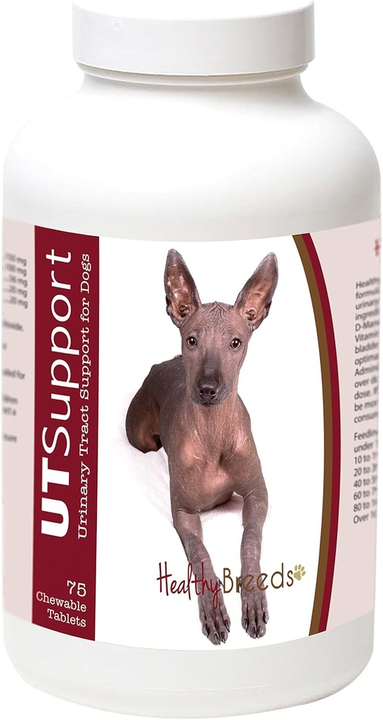 Zdravé plemeno Xoloitzcuintli Cranberry Chewables - Podpora UT - Účinná v boji proti škodlivým bakteriím a prevenci infekce ve Vašem psově močovém měchýři - 75 Počet