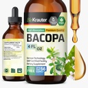 BIO KRAUTER® Bacopa Monnieri for Brain Support - Liquid Drops Bacopa Extract (Brahmi Powder) 650 mg per Serving 4 Fl.Oz - Vegan Brain Supplement, Supports Calm, Focus & Clarity - Alcohol & Sugar Free