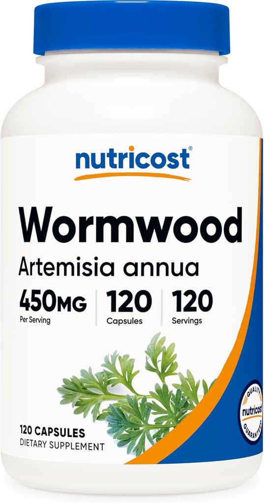 Nutricost Wormwood Cápsulas 450mg 120 Cápsulas - Cápsulas Vegetarianas, Glúten Livre e Não-GMO