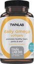 Twinlab Daily Omega Softgels - Joint Health and Brain Health Fish Oil - 800 mg, 30 Softgels