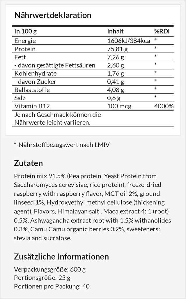 APOLLO'S HEGEMONY Vegan Protein 600g: Proteine a base vegetale con Pea, Riso e Lievito - Ricco di Aminoacidi - 24 Serve - Senza zucchero e Fortificato con Vitamina B12 - Aroma di nocciola