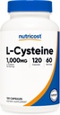 Nutricost L-Cysteine 1000mg, 120 Kapsule - Non-GMO, Gluten Free Supplement, 500mg Per Capsule
