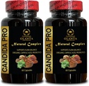 Candida Support Complex - Oregano Oil Supplement, Candida May Cleanse Gut Support, probiotics for Women Digestive Health, caprylic Acid Capsules - 2 Bottles 120 Capsules