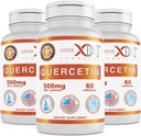 Genexフォーミュラケルセチン500mg(60カプセル)非GMO、グルテンフリー(3パック)