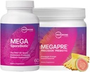 Microbiomes MegaSporeBiotics (60 Capules) + MegaPre (5 oz Powder) Paquet prebiòtic - Paquet de prebiòtics Spore-Based Probiotics amb Prebiotics Fiuber