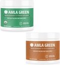 Amla Powder & Green Tea Superfood Supplement mit indischen Stachelbeeren & Kürbis Gewürze, Bio, Vegan, 30 Servieren Artikelnummer: GB-HB-30