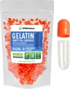 XPRS Nutra Size 3 Empty Capsules - 500 Conde Empty Gelatin Capsules - Pills DIY Capsule Filling - Pure Bovine Pill Gel Caps Fillable Do-It-youself Vitamins and Supplements (Orange/Clear)