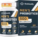 Probiotics for Men, 500 billionion CFUs &quot; 12 Strains Mens probiotic, with Turmeric, Cranberry, Goji - Probiotics for Digestive Health, Gut, Immune &quot; Bloating, Prostate &quot; Urinary Tract Health, 60 Capsules