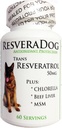 Resveradog: Hund 99% Tran Resveratrol pulver med Argintin Beef lever, MSM & Chlorella