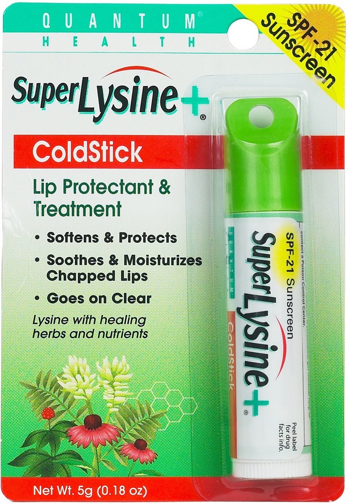Quantum Super Lysin und Cold Stick Tube Lip Protector und Kalte Sore Behandlung - 0.18 oz