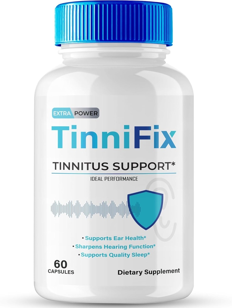 Tinnifix Tinitus Relief for Ringing Eears капсули - Advanced Hear Appliment Support Formula Хапчета, Tinnifix Хапчета поддържат здрав слух, All Natural Earhealth, Tini Fix Reviews (60 капсули)