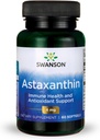 Swanson Astaxantin Eye Vision Brain Skin Health Antioxidáns Supplement (Astaxantin 4 mg) 60 Softgels