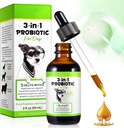Probiotici per cani, probiotici per cani da 3 in 1, probiotici per cani, integratori probiotici per cani, Probiotici per cani, Probiotici liquidi per cani | 2 Oz