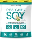 Designer Wellness, Soy Isolate Protein Powder with Biotin, Hyaluronic Acid, and Prebiotics, Vegen, 0 Sugar, Non-GMO, Angel Cake Vanilla, 1.87 lb