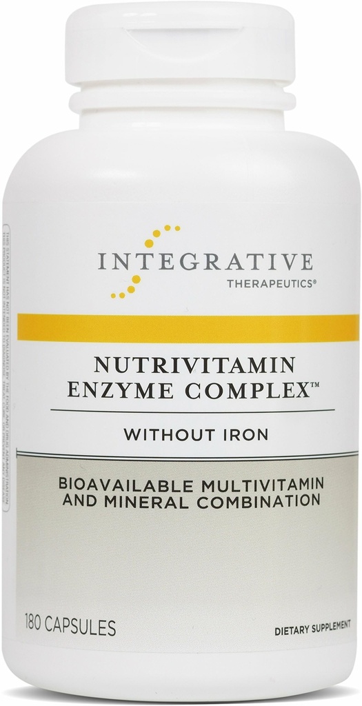 Integrative Therapeutics NutriVitamin Enzyme Complex - Multivitamin Supplement for Antioxidant Support* - Digestive Enzymes with Essential Nutrients - Dairy-Free - 180 Capsules (60 Servings)