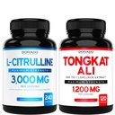 L Citrulline 3000mg Supplement (240 Count) L Arginine & Nitric Oxide Pills - Tongkat Ali For Men 1200mg 200 to 1 Extract - (120 Count) Support Strength,Drive & Athletic Performance - Vegan & USA Made