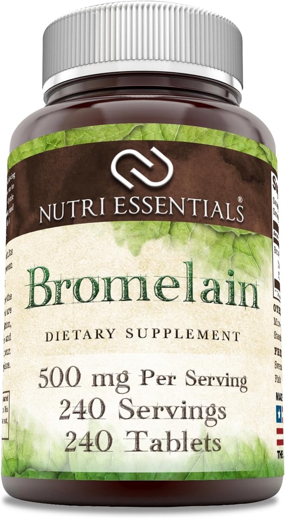 Bromelain 500 mg 240 Tablets Supplemented 124; Non- GROMs 124; Gluten Free