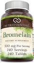 Bromelain 500 mg 240 Tablets Supplement | Non-GMO | Gluten Free | Made in USA
