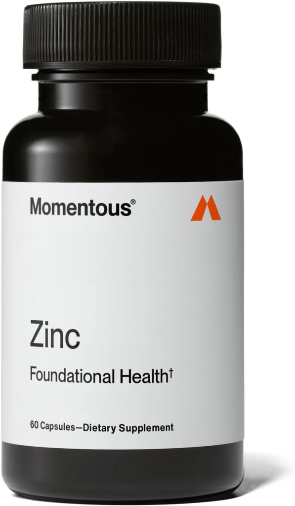 Momentös Zink Picolinate 15 mg - Immunity & Hormone Support - Biotillgänglig Zink Supplement - Främjar Joint Health & Lean Muscle Mass - NSF Certified for Sport - GMO-Free & Gluten-Free - 60 portioner