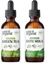 Tintura de chá verde selvagem e orgânico 2 fl oz & Gotu Kola Tintura 2 fl oz