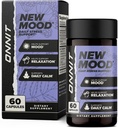 ONNIT New Mood Daily Stress Support Capsules, IGENTM Non-GMO Tested, Sleep and Mood Support Supplement för män och kvinnor, Daily Stress Management Capsules, 60 Count