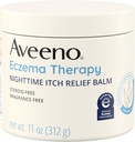 Aveeno Eczema Therapy Nighttime Itch Relief Balm, Eczema Cream for Body, Moisturizing Colloidal Oatmeal & Ceramide Formula, Fragrance Free, Soothing Dry Itchy Skin, 11 fl oz