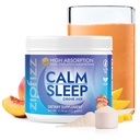 Zipfizz Nightly Calm & Sleep Supplement Powder, Peach Mango, 12.3 oz (30-60 Servings) | Natural Sleep Aid For Kids & Adults | Contains Magnesium, Melatonin, L-Theanine | Relaxation & Mood Enhancement