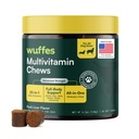 Wuffes 23-in-1 Dog Multivitamin Soft Chews Skin & Coat, Immune + Gut Health Support - Vitamins & Minerals with Omega-3, Iron & Zinc for Puppies & Senior Dogs, 30 Ct