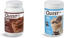 Quest Nutrition Chocolate Milkshake білок порошок, 22г протеїн, 1г цукор, низький карб, клейковина безкоштовно, 3 фунт, 43 сервірування & печиво & кремовий білок порошок; 20г білок; 1г цукор; низький карб; клейковина Безкоштовна