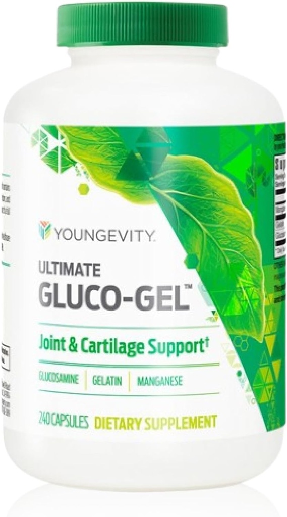 Joveevitat Absolutament Gluco-Gel - per a paritàrias, Tendons, Bones i Cartilage 2880 Conté Glucosamina, Gelatin i Manganès  240 Capsules 1 amplis