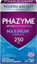 Phazyme Max* strength Anti-Gas 250 mg Simethicone Gas cứu trợ người lớn, Fast Gels nhanh chóng giảm tốc, áp lực và mất thoải mái, 24 đếm