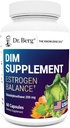Dr. Berg DIM Supplement Estrogen Balance - Original Estrogen Supplement für Frauen mit Diindolylmethan für Menstruationssymptome & Menopause Relief & Schwarz Pfeffer für verbesserte Absorption - 60 Kapseln