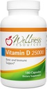 Vitamina D - 2.500 IU Vitamina senza soia D3 (180 capsule vegetali)