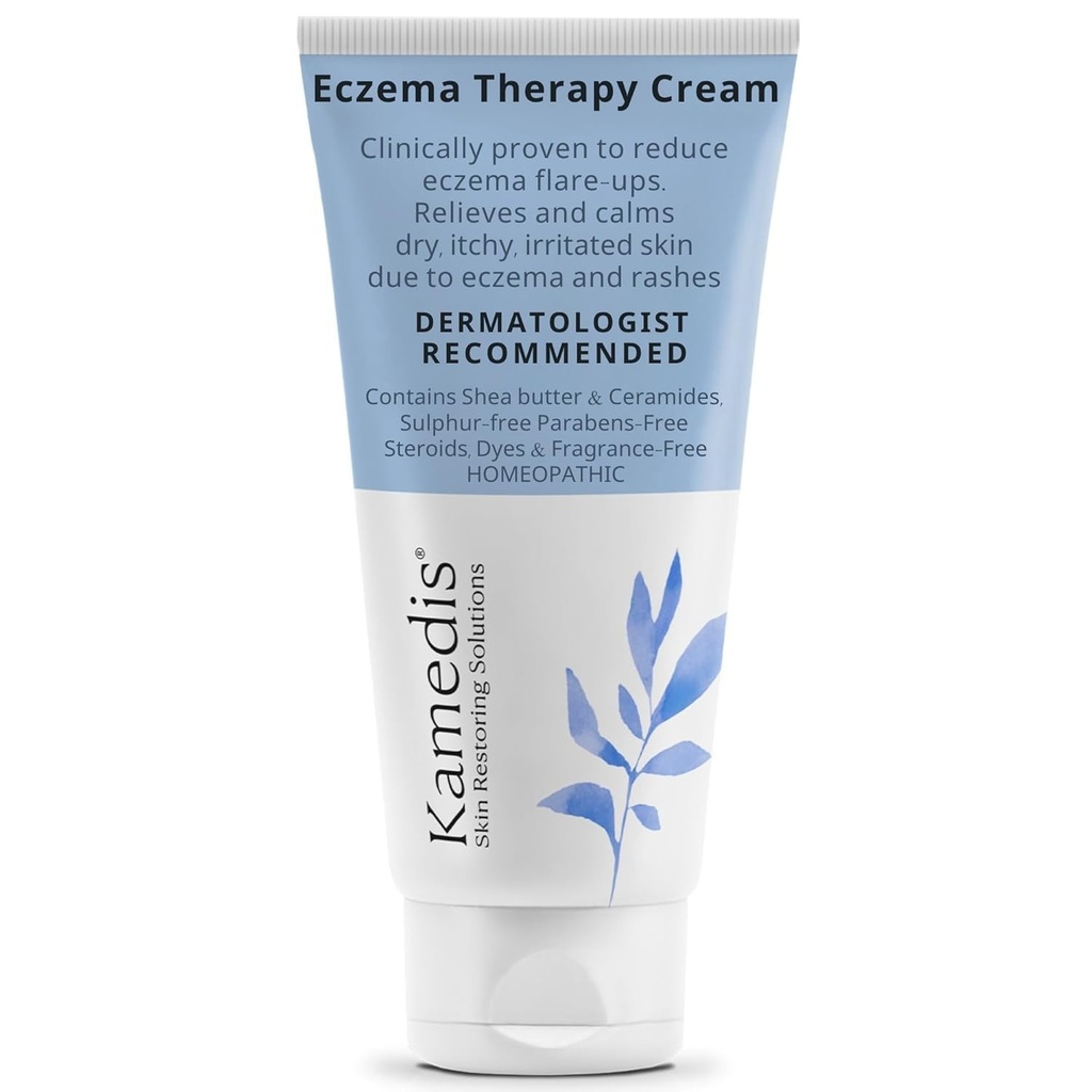 KAMEDIS Eczema La teràpia de cos Crema. Botanicals basats. Diferentment demostrat per agitar, sec, pell irritat. Dermatòleg recomana un tractament moissor. SLS i paraben-free.
