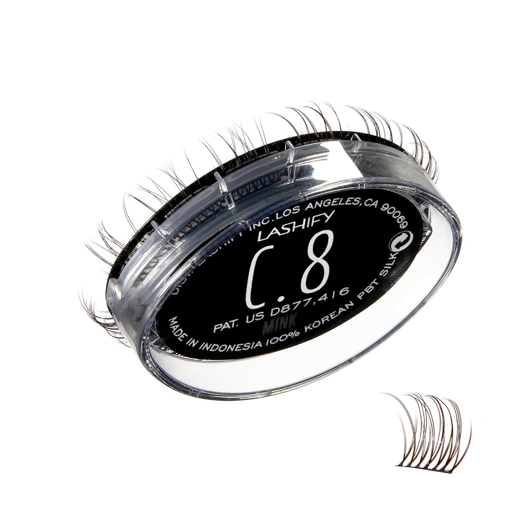 Lashify Curl 8mm Подовжувачі для нарощування вій, Мінкс Колір, DIY False Lashes для природного вигляду