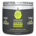 Nootropic Brain Booster (90 Servings) Nootropic Drink Mix & Brain Supplement - Brain Fuel Boosts Energy, Focus & Memory - Zero Calories, Sugar Free - Kiwi Strawberry
