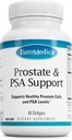 EuroMedica Prostate and PSA Support - Suplemento dietético para un estado saudable e soporte de equilibrio hormonal - Suplemento herbal con curcumina, aceite esencial e extracto de sementes de uva - 60 Softgels