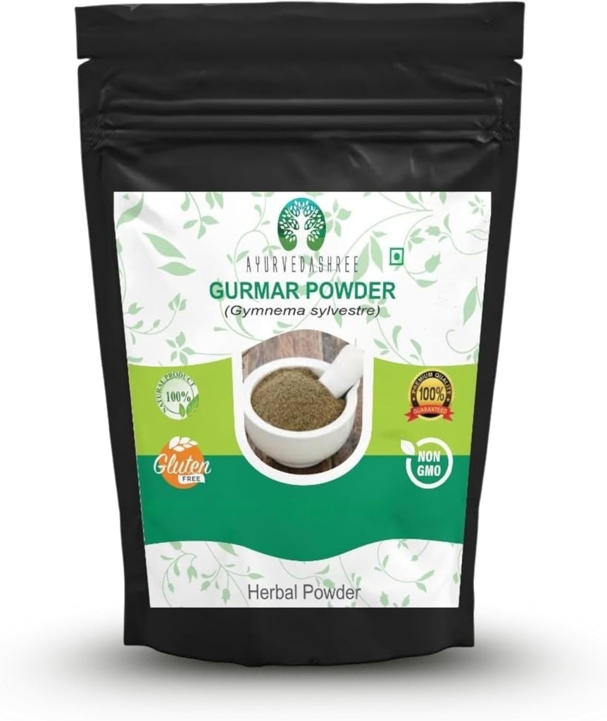 Gymnema Sylvestre Blatt Pulver 100 Gm I Gurmar Powder I Non GMO I Glutenfrei, Vegetarisch