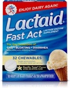 Lactaid Fast Act Lactose Intolerance Chewables with Lactase Enzymes, Vanilla Twist, 32 Pks של 1-ct.