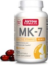 Jarrow Phillips MK- 7 90 µg - Bioaktywna postać witaminy K2- 120 Servings (Softgels) - dla zdrowia kości i układu krążenia - Witamina K2 MK- 7 Suplement diety - K2 Suplement witaminy MK- 7 - Gluten wolny