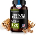 Turquia Tail Mushu habitació Capsules Immune Implementació del sistema, propietats antioxydant i Digest - Mshros suplementaris 1000mg - 120 Capules - equivalent a 15.000 mg de Turquia Organic