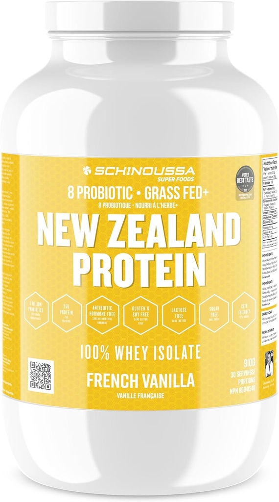Super Foods New Zealand WHEY Protein Isolate | 25-28G Protein | 0G of Sugar | 1G of Carbs | 110-112 Calories (French Vanilla, 2 LB)