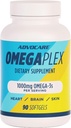 AdvoCre Omegaplex Diitary suplementari - Omega 3 suplementaris amb DHA i EPA - l' àcid essencial Fatty per donar suport a Imne, Metabolisme i Salut * - Aids Sanitaty Skin, Nas i pèls - 90 Softlis