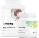 THORNE - Whey Protein Isolate & Creatine Combo - Boost Muscle Support and Energy - NSF Certified for Sport - 30 do 90 Servisi