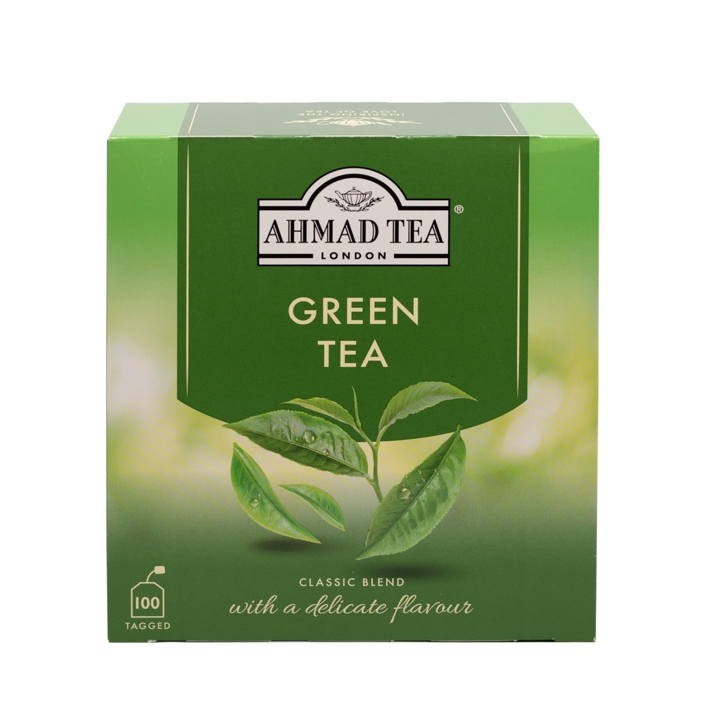 Ahmad Tea Green Tea, Green Tea Teabags 100 ct - Caffeinated & Sugar-Free