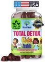 Natural Zeolite Detoxifiere Heavy Metal Copii, Gummy masticabil, Zeolit micronit, Total corp Metal Cleanse, Toxin Cleanse, Non-GMO, 60 mixt Berry Gummies