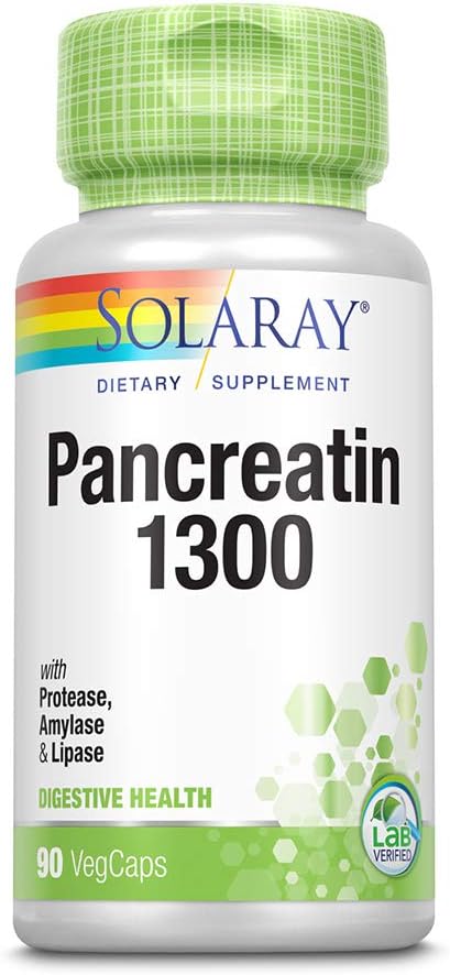 Pankreatin 1300 Solaray 90 Caps, 2 balení