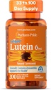 Puritan Pride Premium Lutigold ™ Lutein Carotenoid 6 mg kartu su Zeaksantinu vyrams ir moterims, dietos priedas akių sveikatos palaikymui, 200 greito atpalaidavimo minkštikliai
