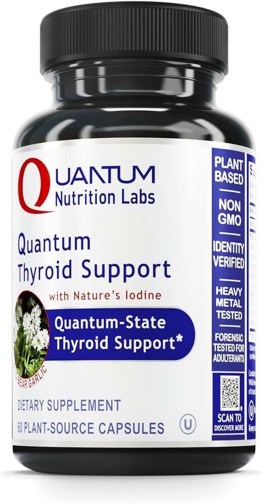 QNL Quantum Support Support - Pure Support Support Complex - Aids Hormonal Balance za ženske in moške - Vegan Shiroid Complex - Lastnosti Iodine - 60 Rastlinski Izvir Kapsule